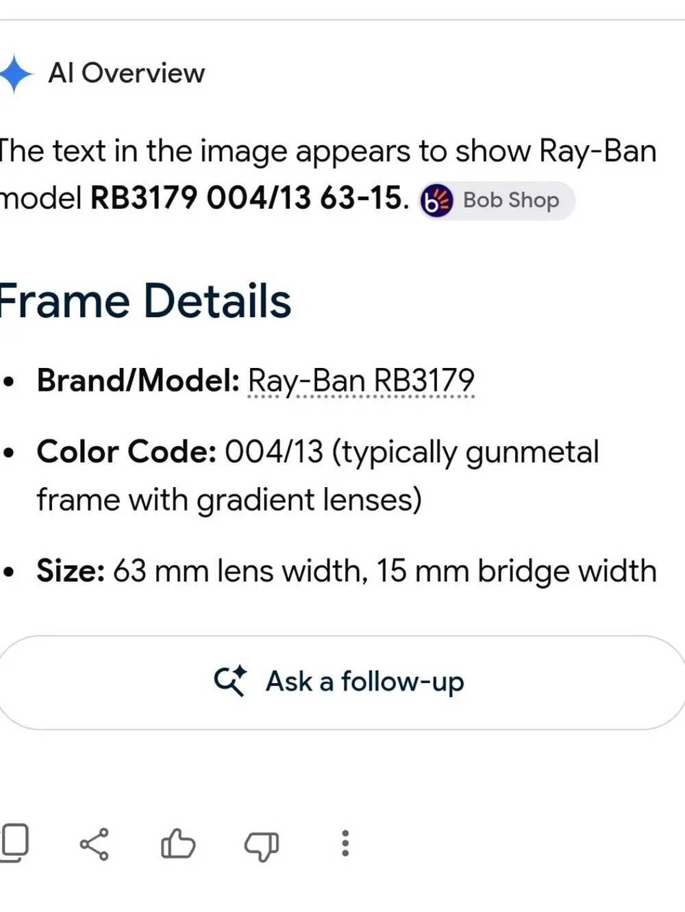 Ray-Ban RB3179 Brown Lens Sunglasses with Black Case
